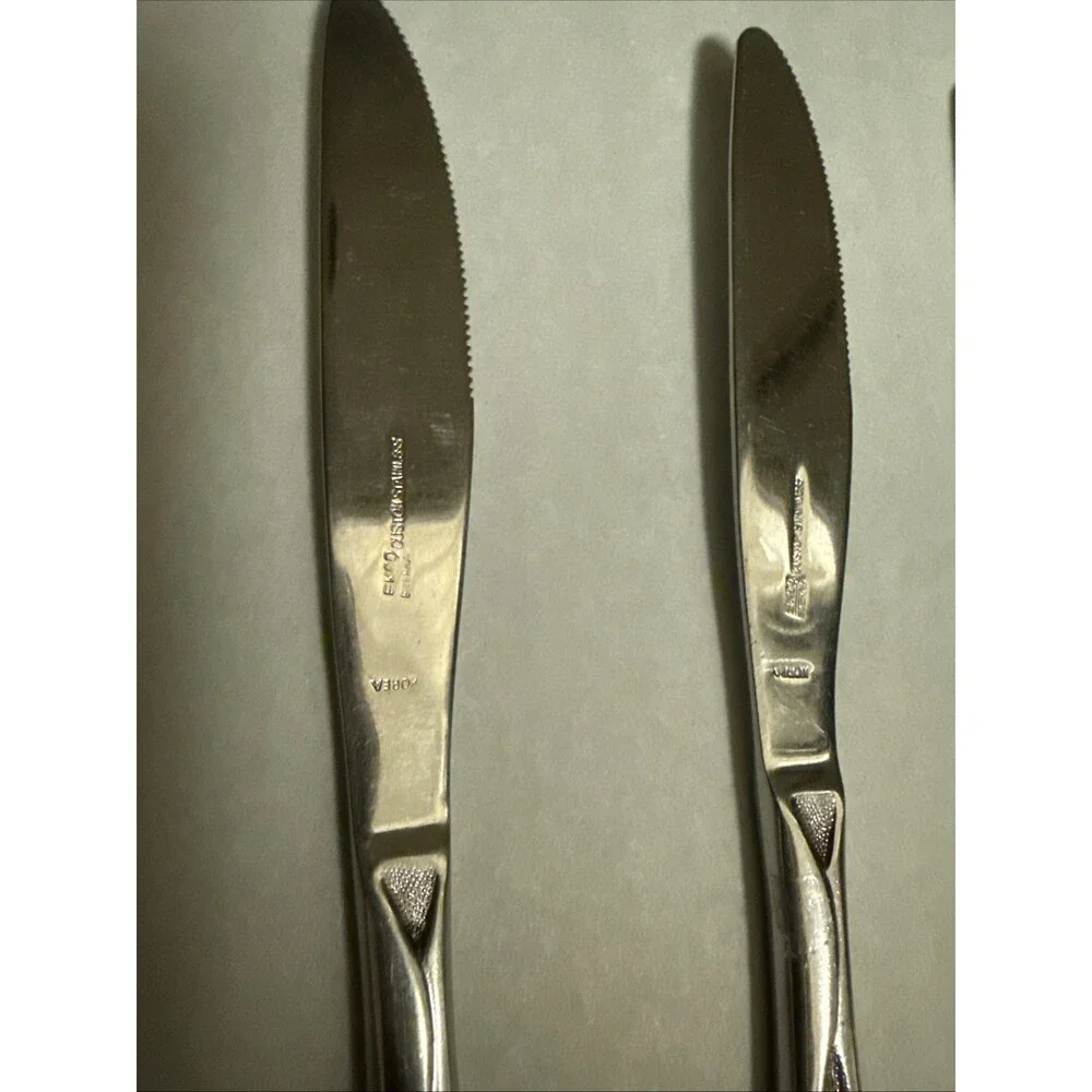Ekco Eternal Rose Cotillion Stainless FloralFlatware Dinner Knives, 8.25